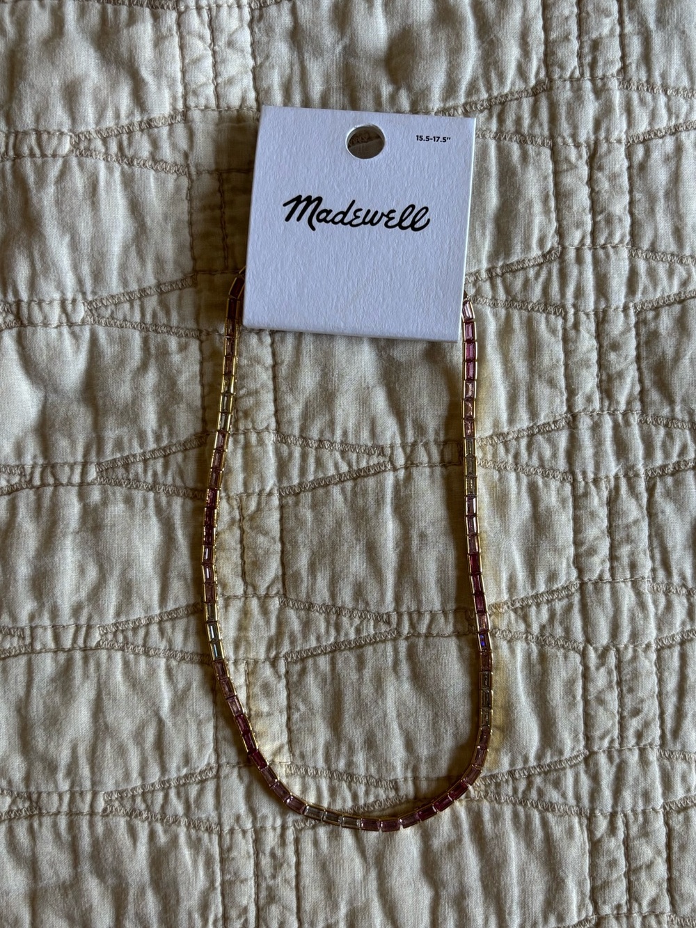 Madewell Tennis Collection Baguette Crystal Necklace